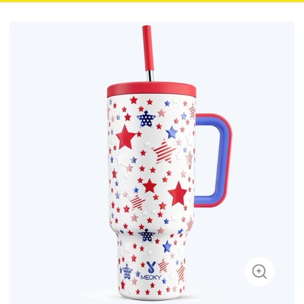 Meoky 40 Oz Stars & Stripes Tumbler New In Box